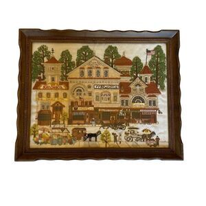 Vintage Crewl Embroidwry DIMENSIONS Victorian Street Satin Design Charles Wysock
